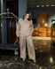 Женский брючный костюм больших размеров на осень из замши на дайвинге со свитшотом и брюками палаццо Г1460.А17.Х405.P820 фото