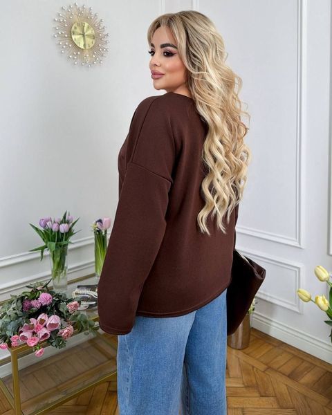 Тепла жіноча кофта великих розмірів із тринитки Б1378.А1.Х0141.P500 фото